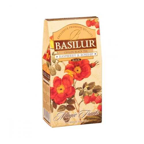 Чай Basilur Волшебные фрукты - Малина и шиповник черный с добавками 100 г в Магнолия
