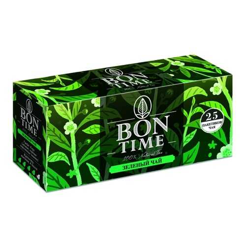 Чай BonTime Natural Tea, зелёный, 25 пакетиков в Магнолия