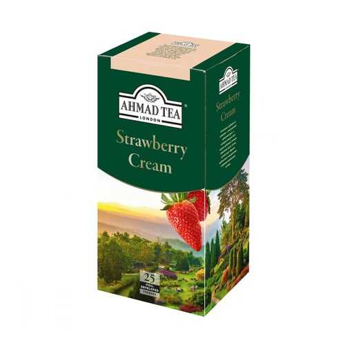 Чай черный Ahmad Tea Strawberry Cream 25 пакетов 40 г в Магнолия