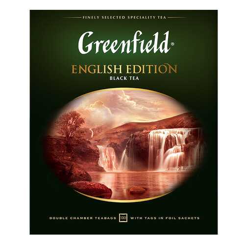 Чай черный Greenfield English Edition 100 пакетиков в Магнолия