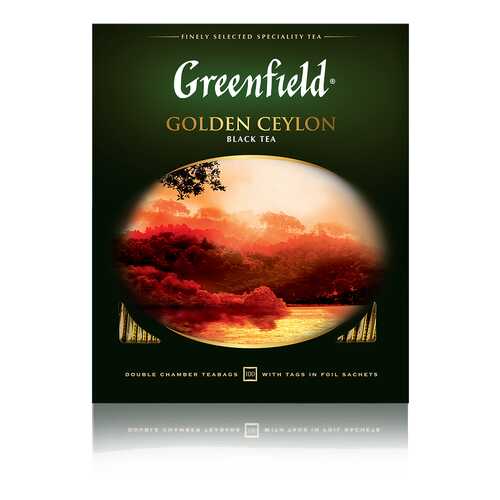 Чай черный Greenfield Golden Ceylon 100 пакетиков в Магнолия