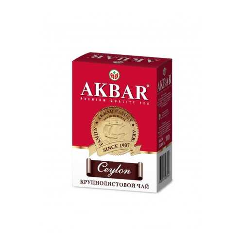 Чай черный листовой Akbar ceylon с медалью 100 г в Магнолия