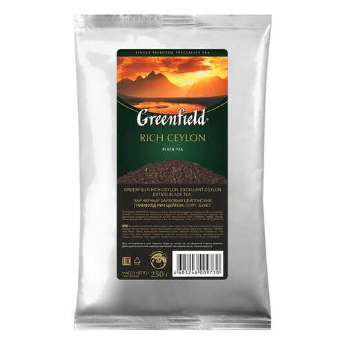 Чай черный листовой Greenfield Rich Ceylon 250 г в Магнолия