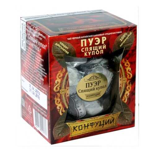Чай черный прессованный Конфуций pu-er спящий купол 82 г в Магнолия