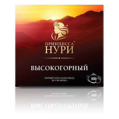 Чай черный Принцесса Нури Высокогорный 100 пакетиков без ярлыка в Магнолия