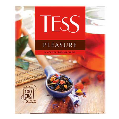 Чай черный Tess Pleasure 100 пакетиков в Магнолия