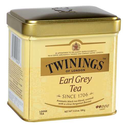 Чай черный Twinings эрл грэй байховый среднелистовой с ароматом бергамота 100 г в Магнолия