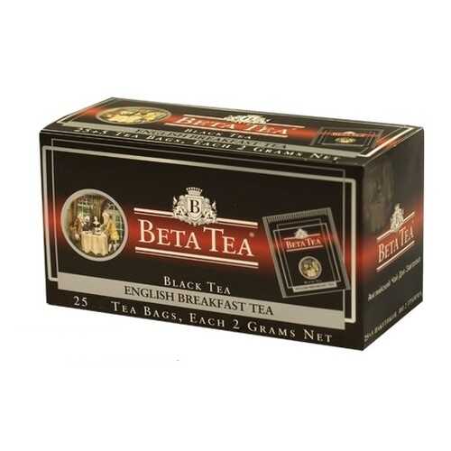 Чай черный в пакетиках для чашки Beta Tea английский завтрак 25*2 г в Магнолия