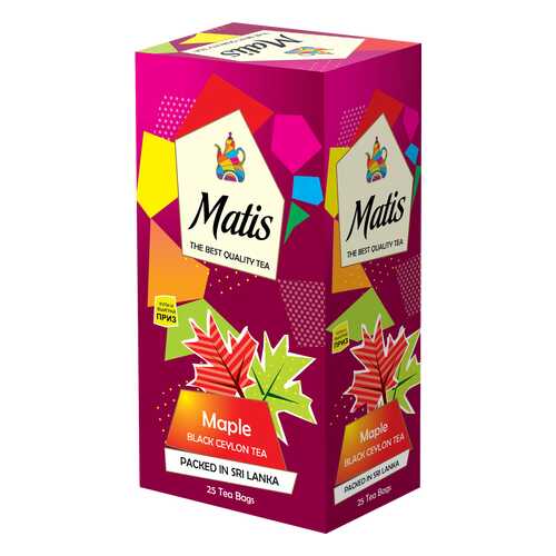 Чай черный в пакетиках для чашки Матис Maple 25*2 г в Магнолия