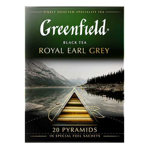 Чай черный в пирамидках Greenfield Royal Earl Grey 20 пакетиков в Магнолия