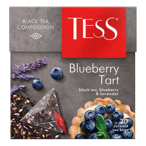 Чай черный в пирамидках Tess Blueberry Tart 20 штук в Магнолия