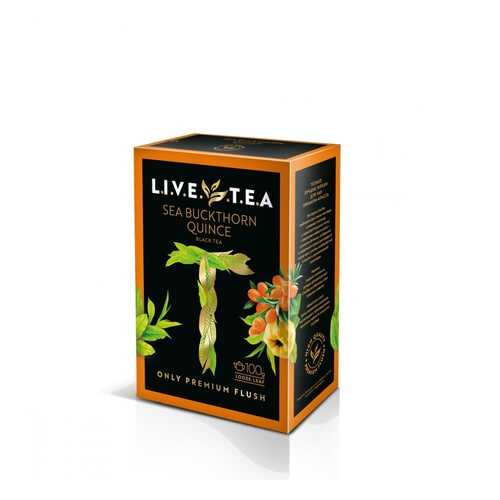 Чай Live Tea Sea Buckthorn & Quince черный листовой с облепихой и айвой 100 г в Магнолия
