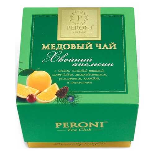 Чай Peroni Медовый чай. Хвойный апельсин, чёрный листовой с добавками, 45 гр в Магнолия