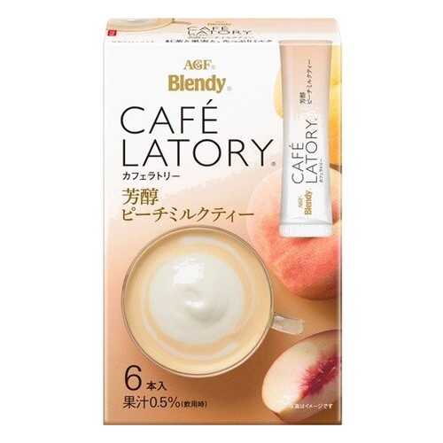 Чай растворимый AGF Cafe Latory Бленди латте персиковый в стиках 6*11 г в Магнолия