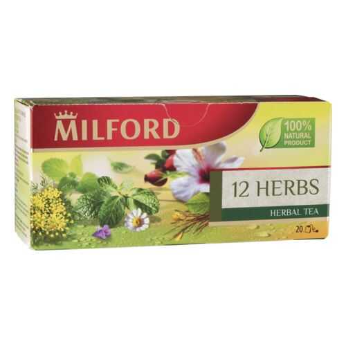 Чай травяной Milford 12 herbs 20 пакетиков в Магнолия
