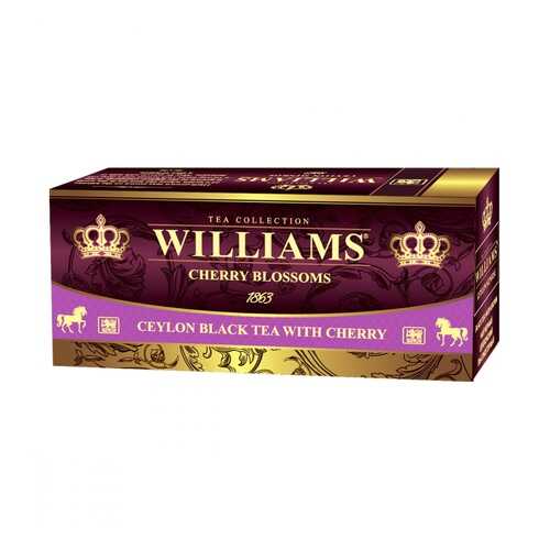 Чай Williams Cherry Blossoms черный с добавками 25 пакетиков в Магнолия
