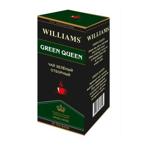 Чай Williams Green Queen, зеленый отборный, 25 пакетиков в Магнолия