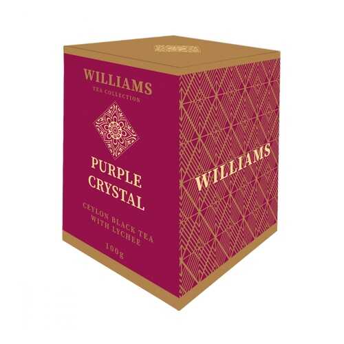 Чай Williams Purple Crystal черный с лепестками сафлора и ароматом личи 100 г в Магнолия