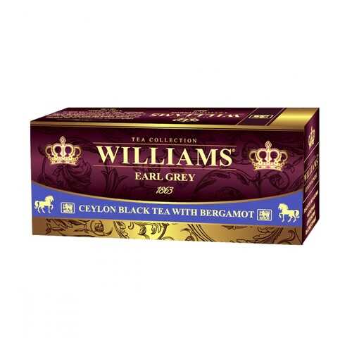 Чай Williams Rich Bergamot черный с добавками 25 пакетиков в Магнолия