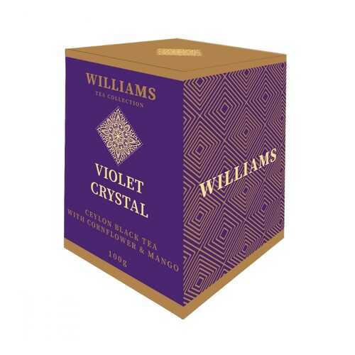 Чай Williams Violet Crystal черный с лепестками василька и кусочками манго 100 г в Магнолия