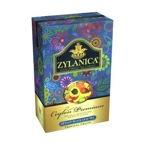 Чай Zylanica Ceylon Premium Tropical Fruits черный листовой с кусочками фруктов 100 г в Магнолия