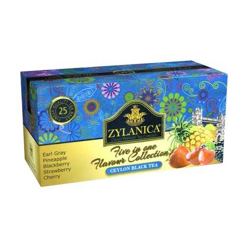 Чай Zylanica Five in one Flavour Collection черный ассорти 5 ароматов 25 пакетиков в Магнолия