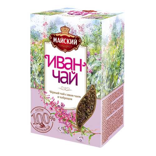 Иван-чай Майский с черным чаем и чабрецом, 75 г в Магнолия
