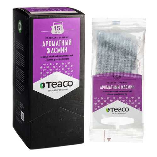 TeaCo Пакетированный зеленый чай на чайник Ароматный жасмин TEACO, 60 гр. в Магнолия
