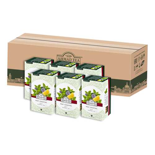 Травяной чай Ahmad Tea с мятой и лимоном Минт коктэйль, в пакетиках 20х1,5г - 6 штук в Магнолия