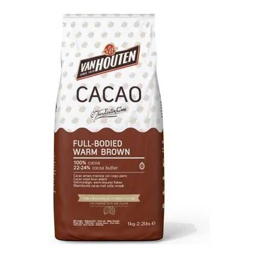 Какао порошок Van Houten 100% full-bodied warm brown 22-24% 1 кг в Магнолия