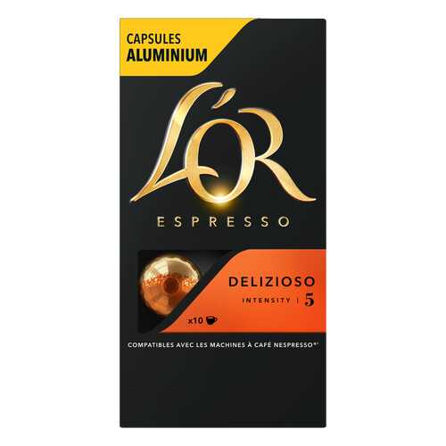 Капсулы L’OR Espresso Delizioso для кофемашин Nespresso 10 капсул в Магнолия