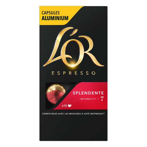 Капсулы L’OR Espresso Splendente для кофемашин Nespresso 10 капсул в Магнолия