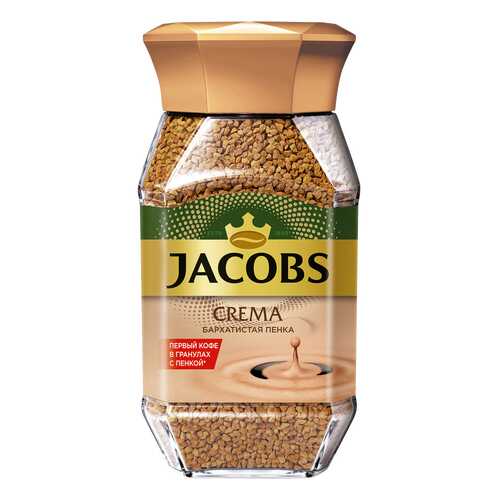 Кофе Jacobs crema бархатистая пенка растворимый 95 г в Магнолия