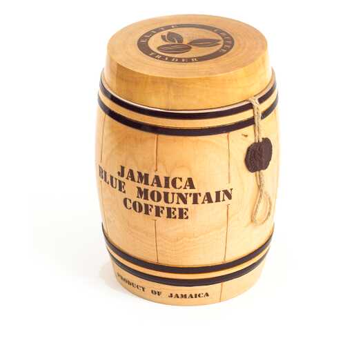Кофе Jamaica Blue Mountain подарочный в зернах для гурманов в деревянном бочонке 200 г в Магнолия