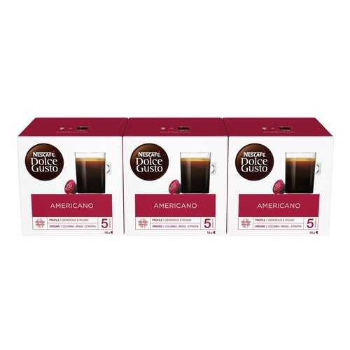 Кофе натуральный жареный молотый Nescafe Dolce Gusto Americano 3 штуки по 16 капсул в Магнолия