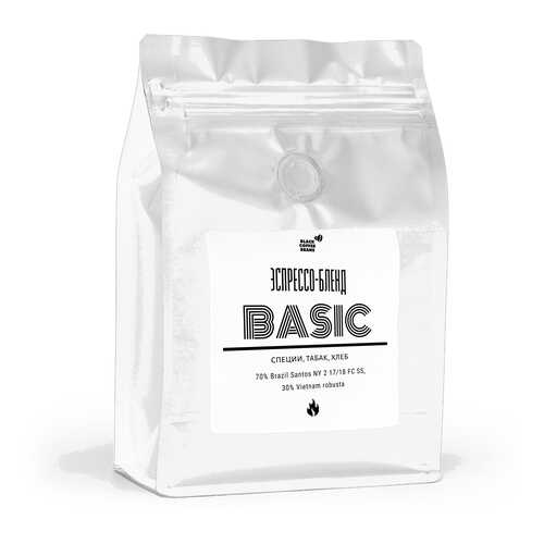 Кофе в зернах Black coffee beans Basic, 250 г в Магнолия
