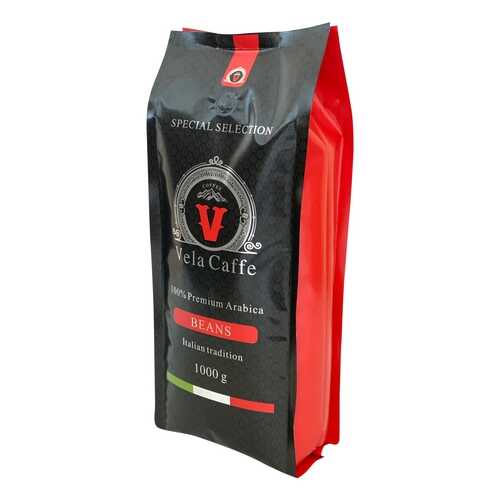 Кофе в зернах Vela Caffe 100% Арабика Премиум 1000гр светлая обжарка в Магнолия