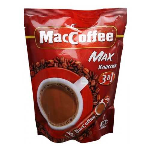 Кофейный напиток растворимый MacCoffee max классик 3в1 20 г 16 штук в Магнолия