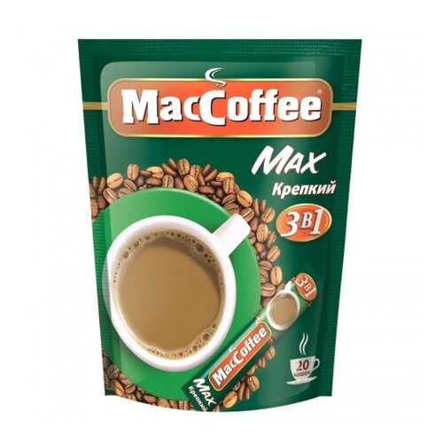 Кофейный напиток растворимый MacCoffee max крепкий 3в1 20 г 16 штук в Магнолия