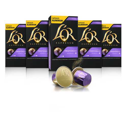 Набор кофе в капсулах L’OR Espresso Lungo Profondo 10 упаковок в Магнолия