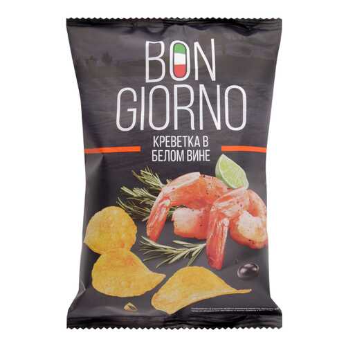 Чипсы Bon Giorno картофельные креветка в белом вине 90 г в Магнолия