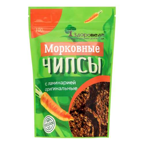 Чипсы морковные Здороведа с ламинарией оригинальные 100 г в Магнолия