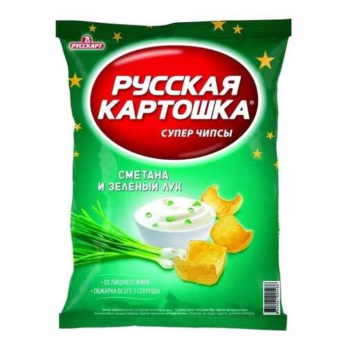 Чипсы Русская картошка Сметана и зеленый лук 50г в Магнолия