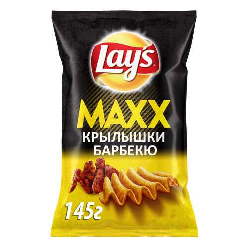 Картофельные чипсы Lay's maxx куриные крылышки барбекю 145 г в Магнолия