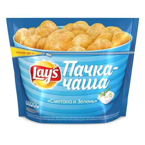 Картофельные чипсы Lay's сметана и зелень 240 г в Магнолия