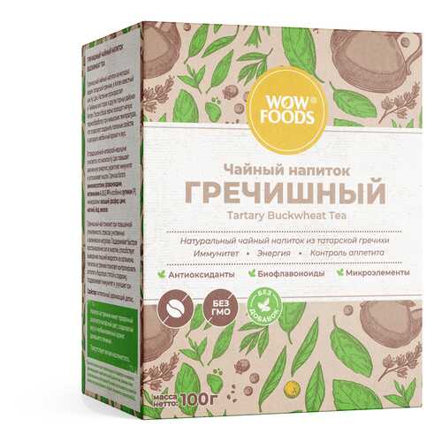 Чайный напиток гречишный WOWFOODS молодые зерна татарской гречихи 100 г в Магнолия