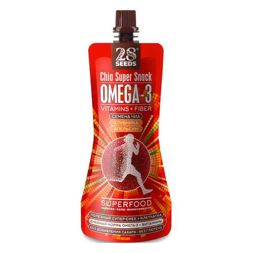 Напиток 28 Seeds Chia Super Snack клубника-апельсин, 150 г в Магнолия