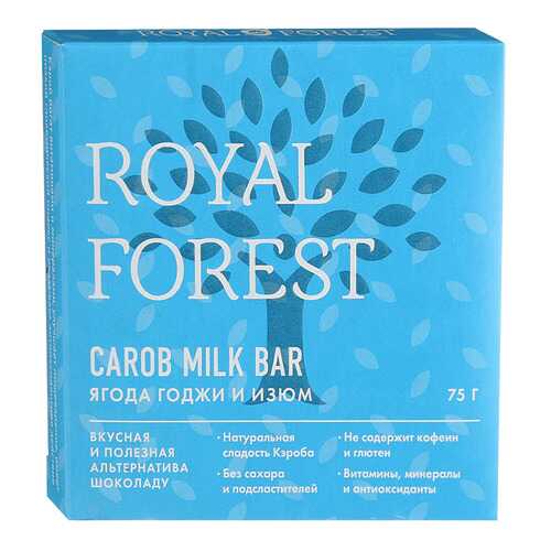 Шоколад Royal Forest ягоды годжи и изюм 75 г в Магнолия