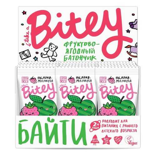 Батончик Bitey фруктово-ягодный яблоко-малина 25 г 30 штук в Магнолия