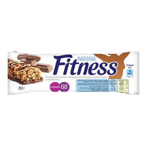Батончик Nestle fitness злаковый с французским молочным шоколадом и карамелью 23.5 г в Магнолия